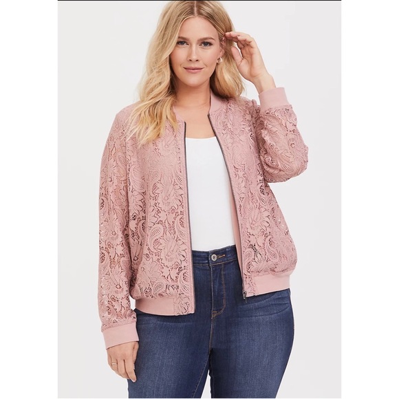 Pink Lace Bomber Jacket — NWT! - Picture 5 of 5